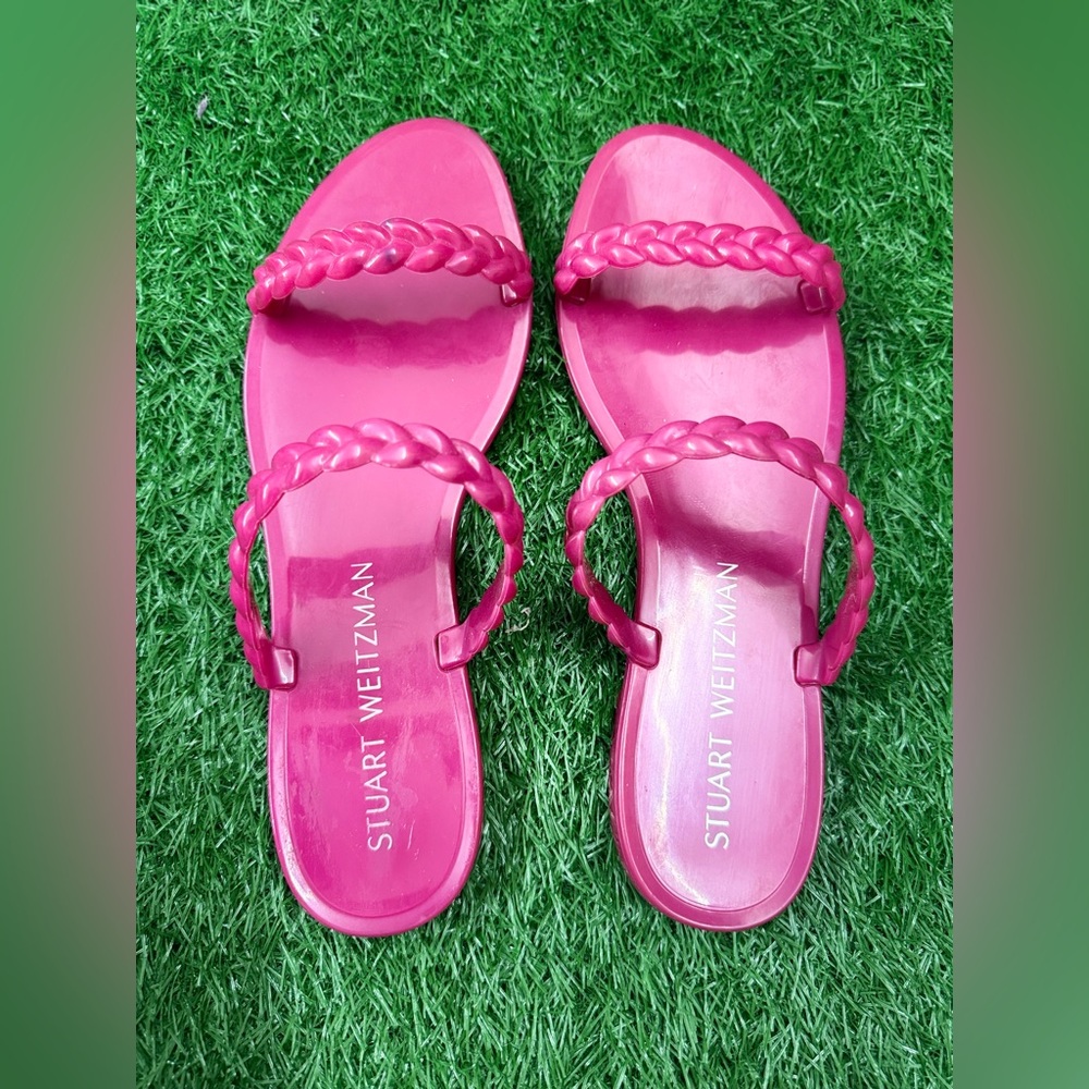 Stuart‎ Weitzman Women's Braida Sawyer Jelly Sandals Size 10